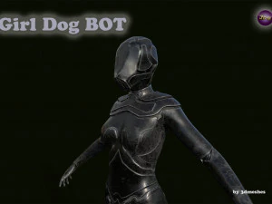 Girl Dog Bot - PBR 3D Model