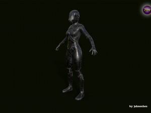 Girl Dog Bot - PBR 3D Model