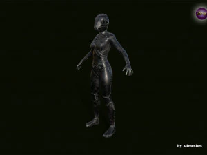 Girl Dog Bot - PBR 3D Model