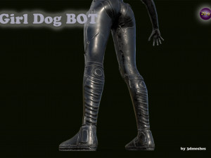 Girl Dog Bot - PBR 3D Model