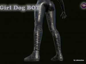 Girl Dog Bot - PBR 3D Model