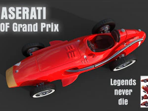 Maserati 250F Grand Prix - PBR 3D Model