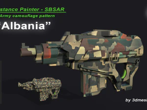 Albani&euml; - Legercamouflagepatroon - SBSAR CG Texturen