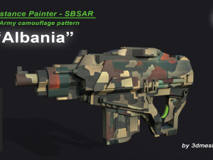 Albania - Army Camouflage Pattern - SBSAR CG Textures