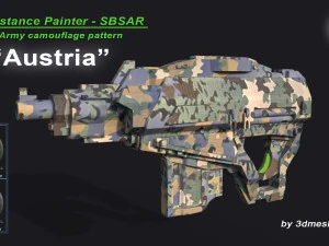 Austria - Patr&oacute;n de camuflaje del ej&eacute;rcito - Material SBSAR de 3dmeshes Berlin Texturas CG