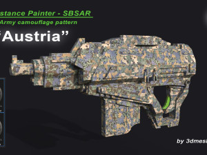 Austria - Army Camouflage Pattern - SBSAR Material by 3dmeshes Berlin Texturas CG