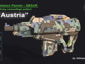 Austria - Patr&oacute;n de camuflaje del ej&eacute;rcito - Material SBSAR de 3dmeshes Berlin Texturas CG