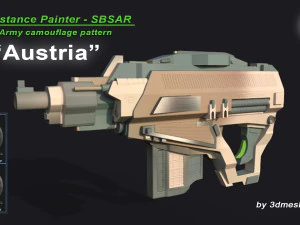Austria - Patr&oacute;n de camuflaje del ej&eacute;rcito - Material SBSAR de 3dmeshes Berlin Texturas CG