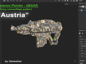 Austria - Patr&oacute;n de camuflaje del ej&eacute;rcito - Material SBSAR de 3dmeshes Berlin Texturas CG