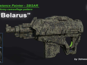 Bielorr&uacute;ssia - Padr&atilde;o de camuflagem do ex&eacute;rcito - Material SBSAR por 3dmeshes Berlin Texturas CG
