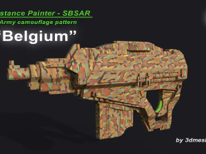 Бельгія &ndash; візерунок армійського камуфляжу &ndash; матеріал SBSAR від 3dmeshes Berlin CG Текстури