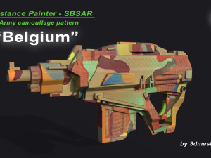 Belgium - Army Camouflage Pattern - SBSAR Material by 3dmeshes Berlin CG 纹理