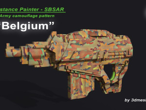 Belgium - Army Camouflage Pattern - SBSAR Material by 3dmeshes Berlin CG 纹理