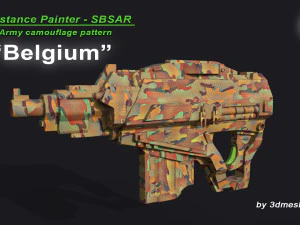 Belgium - Army Camouflage Pattern - SBSAR Material by 3dmeshes Berlin CG Textures