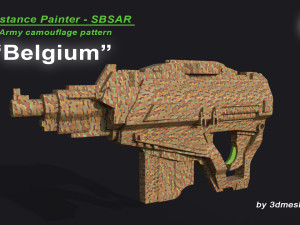 Belgium - Army Camouflage Pattern - SBSAR Material by 3dmeshes Berlin CG 纹理