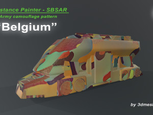 Belgium - Army Camouflage Pattern - SBSAR Material by 3dmeshes Berlin CG 纹理