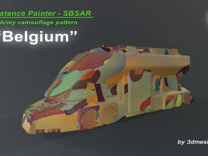 Belgium - Army Camouflage Pattern - SBSAR Material by 3dmeshes Berlin CG Textures