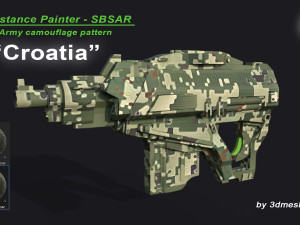 Croatia - Army Camouflage Pattern - SBSAR Material by 3dmeshes Berlin CG Textures