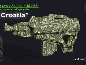 Croatia - Army Camouflage Pattern - SBSAR Material by 3dmeshes Berlin CG テクスチャ