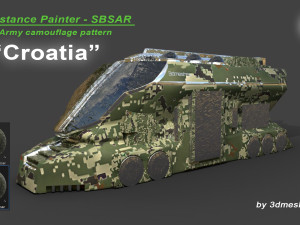 Croatia - Army Camouflage Pattern - SBSAR Material by 3dmeshes Berlin CG テクスチャ