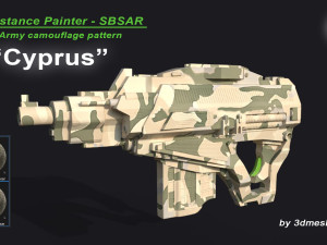 Cyprus - Army Camouflage Pattern - SBSAR Material by 3dmeshes Berlin CG Textures