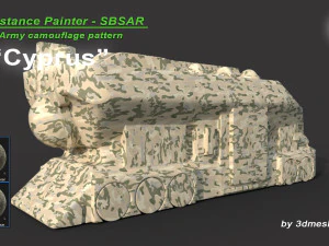 Cyprus - Army Camouflage Pattern - SBSAR Material by 3dmeshes Berlin CG Textures