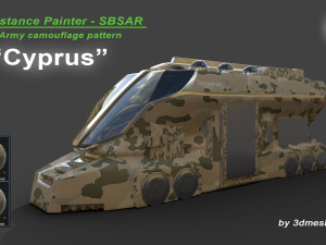 Cyprus - Army Camouflage Pattern - SBSAR Material by 3dmeshes Berlin CG Textures