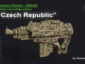 República Checa - Patrón de camuflaje del ejército - Material SBSAR de 3dmeshes Berlin Texturas CG
