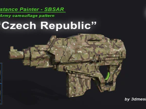 Czech Republic - Army Camouflage Pattern - SBSAR Material by 3dmeshes Berlin CG Textures