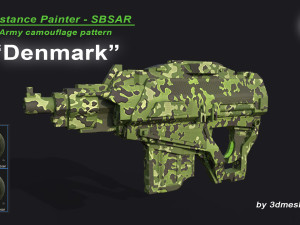Denmark - Army Camouflage Pattern - SBSAR Material by 3dmeshes Berlin CG Textures