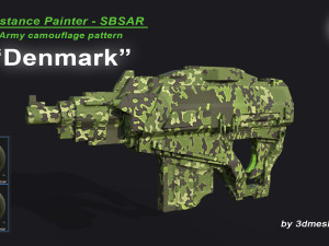 Denmark - Army Camouflage Pattern - SBSAR Material by 3dmeshes Berlin CG Tekstury