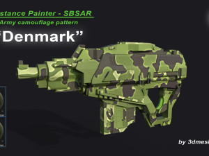 Denmark - Army Camouflage Pattern - SBSAR Material by 3dmeshes Berlin CG Tekstury