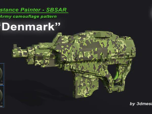 Denmark - Army Camouflage Pattern - SBSAR Material by 3dmeshes Berlin CG Textures
