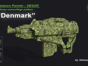 Denmark - Army Camouflage Pattern - SBSAR Material by 3dmeshes Berlin CG Tekstury