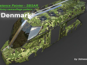 Denmark - Army Camouflage Pattern - SBSAR Material by 3dmeshes Berlin CG Textures