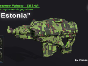 Estonia - Army Camouflage Pattern - SBSAR Material CG Textures