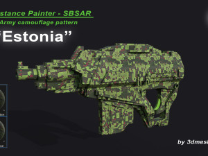 Estonia - Army Camouflage Pattern - SBSAR Material CG テクスチャ