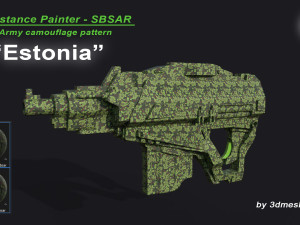 Estonia - Army Camouflage Pattern - SBSAR Material CG テクスチャ