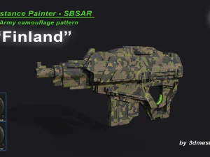 Фінляндія &ndash; візерунок армійського камуфляжу &ndash; матеріал SBSAR від 3dmeshes Berlin CG Текстури