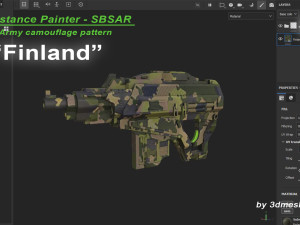 Finland - Army Camouflage Pattern - SBSAR Material by 3dmeshes Berlin CG Textures