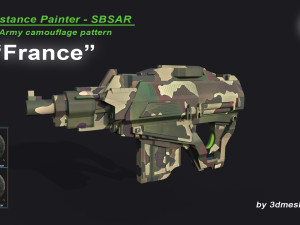 France - Army Camouflage Pattern - SBSAR Material by 3dmeshes Berlin CG Textures