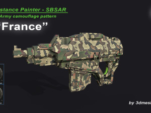 France - Army Camouflage Pattern - SBSAR Material by 3dmeshes Berlin CG Textures