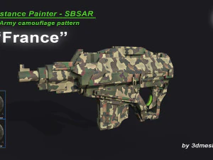 France - Army Camouflage Pattern - SBSAR Material by 3dmeshes Berlin CG Textures