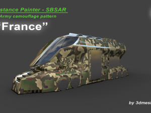 France - Army Camouflage Pattern - SBSAR Material by 3dmeshes Berlin CG Textures