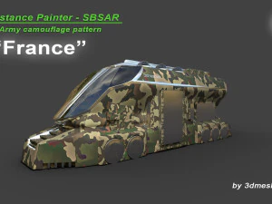 France - Army Camouflage Pattern - SBSAR Material by 3dmeshes Berlin CG Textures