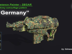 Німеччина &ndash; армійський камуфляж &ndash; матеріал SBSAR від 3dmeshes Berlin CG Текстури
