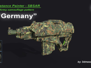 Germany - Army Camouflage Pattern - SBSAR Material by 3dmeshes Berlin Texturas CG