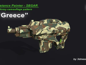 Греція &ndash; візерунок армійського камуфляжу &ndash; матеріал SBSAR від 3dmeshes Berlin CG Текстури