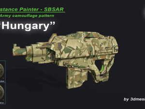 Hungary - Army Camouflage Pattern - SBSAR Material by 3dmeshes Berlin CG Textures