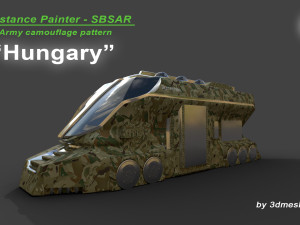 Hungary - Army Camouflage Pattern - SBSAR Material by 3dmeshes Berlin CG Tekstury